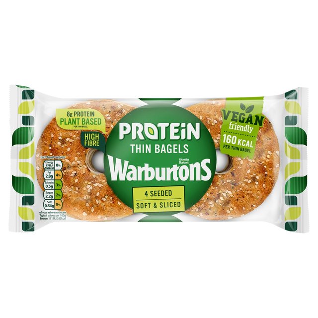 Warburtons Protein Thin Bagels   4 per pack GOODS M&S