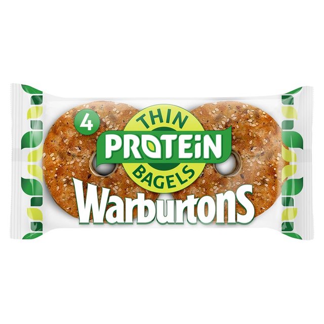 Warburtons Protein Thin Bagels   4 per pack GOODS M&S