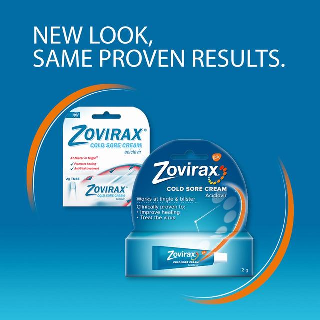 Zovirax Cold Sore Treatment Cream Contains Aciclovir Pump Dispenser 2g GOODS M&S