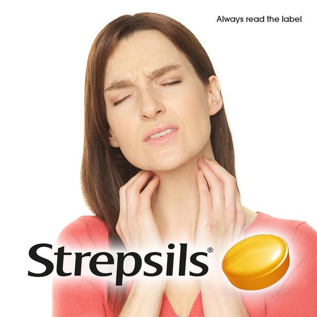 Strepsils Honey & Lemon Lozenges for Sore Throat    36 per pack GOODS M&S