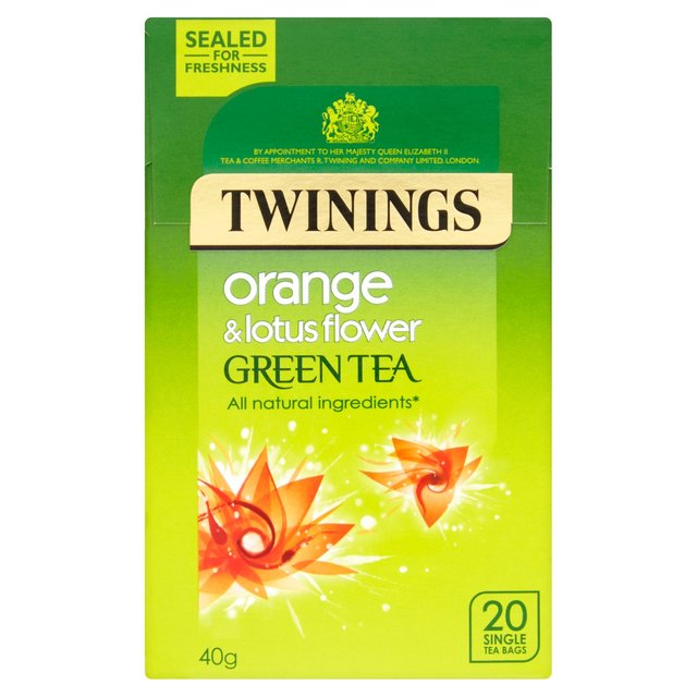 Twinings Orange & Lotus Flower Green Tea 20 per pack GOODS M&S