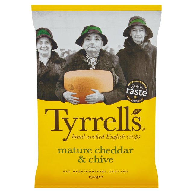 Tyrrells Mature Cheddar & Chive Sharing Crisps 150g GOODS M&S