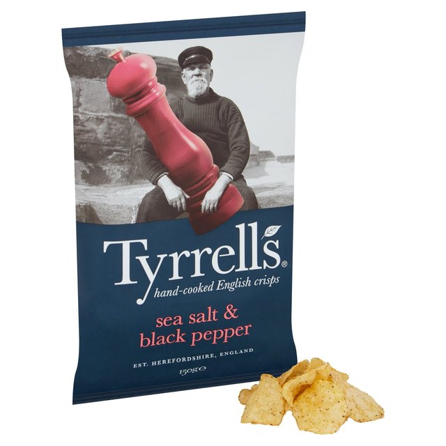 Tyrrells Sea Salt & Black Pepper Sharing Crisps 150g GOODS M&S