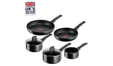 Tefal Titanium Force 5 Piece Aluminum Pan Set - Black GOODS Argos