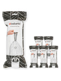 Brabantia White PerfectFit Bags Code M 60L 120 Bin Bags