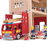 Tidlo Wooden Fire Station Playset GOODS Superdrug
