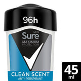 Sure Men Maximum Protection Clean Scent Cream Anti-Perspirant Deodorant   45ml GOODS M&S