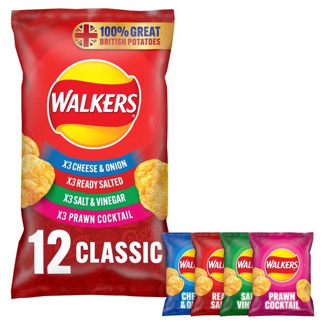 Walkers Classic Variety Multipack Crisps 12 per pack GOODS M&S