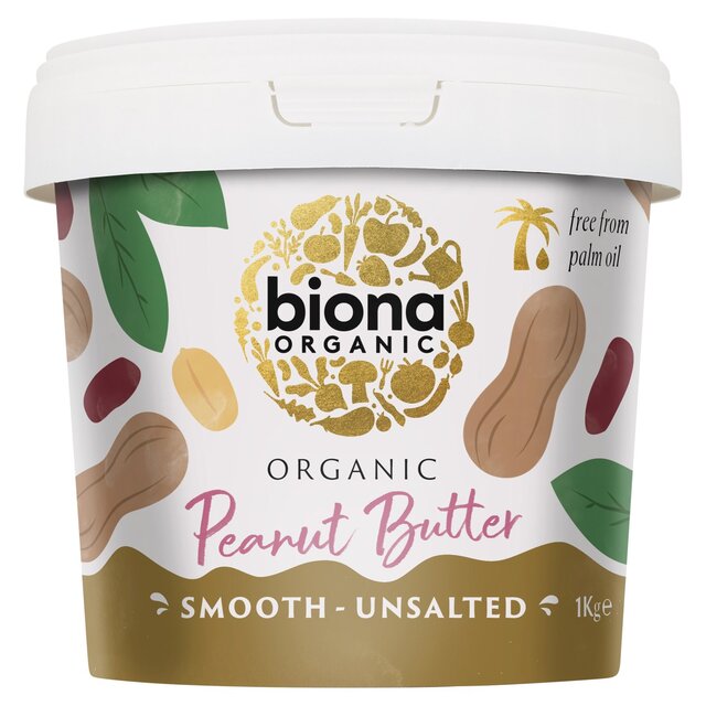 Biona Organic Peanut Butter Smooth   1kg - McGrocer