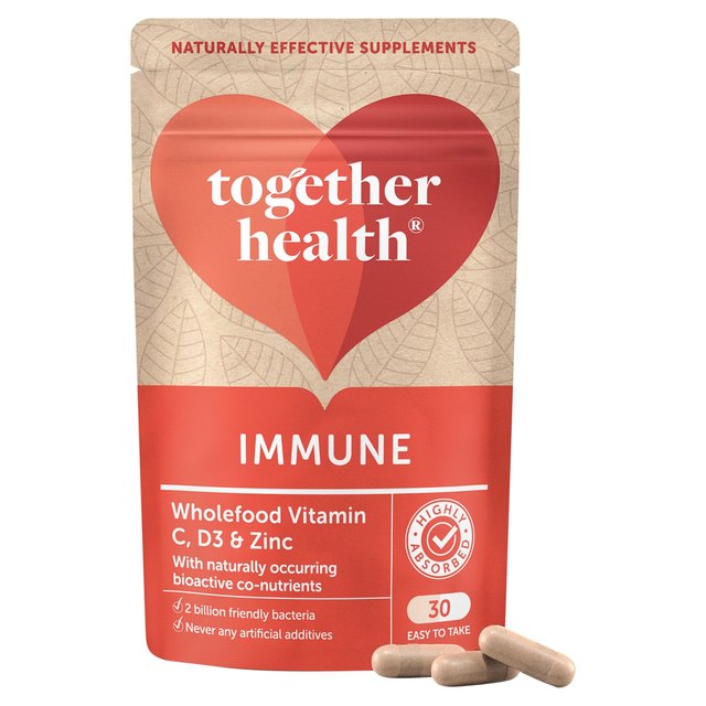Together Immune Vitamin C Zinc & Selenium Vegetable Capsules    30 per pack GOODS M&S