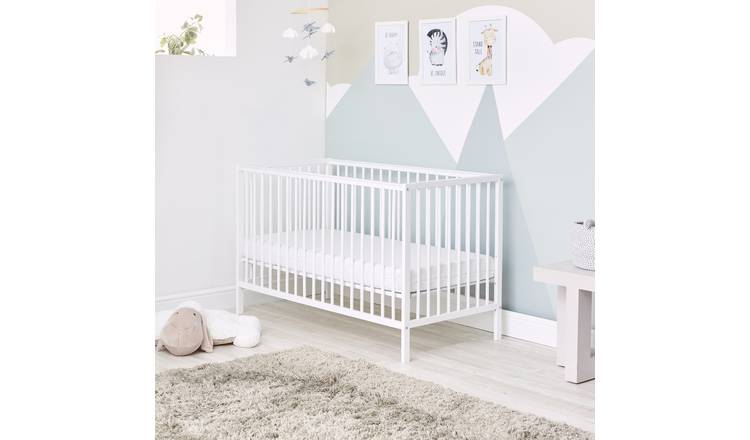 Baby Elegance Kim Cot - White - McGrocer