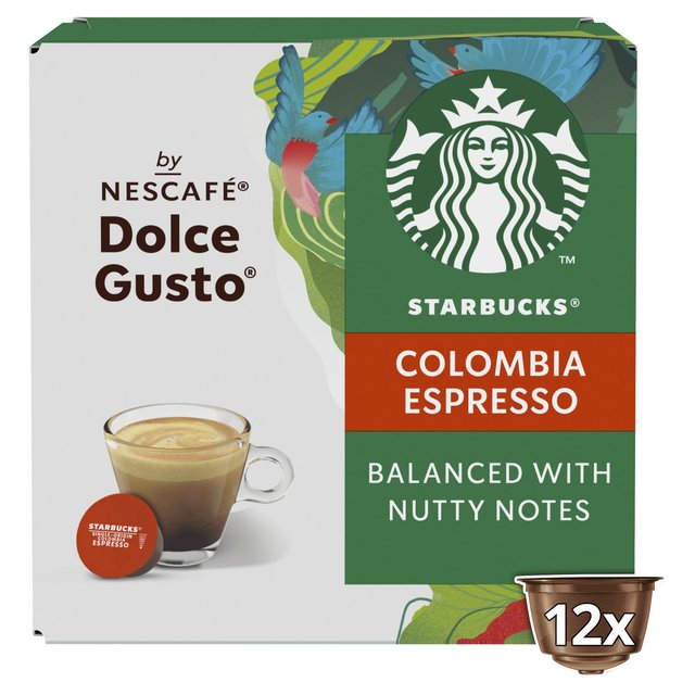 STARBUCKS Medium Colombia Coffee Pods by NESCAFE Dolce Gusto 12 per pack GOODS M&S