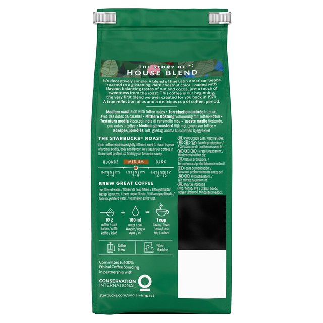 STARBUCKS House Blend Medium Roast Ground Coffee   200g GOODS M&S