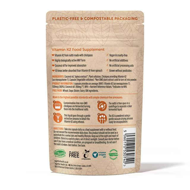Together Vitamin K2 Natural MK7 Form Fermented Chickpeas    30 per pack GOODS M&S