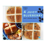 M&S Blueberry Hot Cross Buns 4 per pack