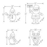 47 inch (1.1m) Santa and Friends with 370 Random Twinkling LED Lights - McGrocer