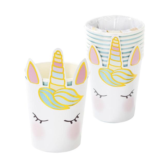Unicorn Recyclable Paper Party Cups   8 per pack GOODS M&S