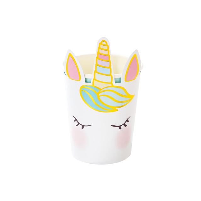 Unicorn Recyclable Paper Party Cups   8 per pack GOODS M&S