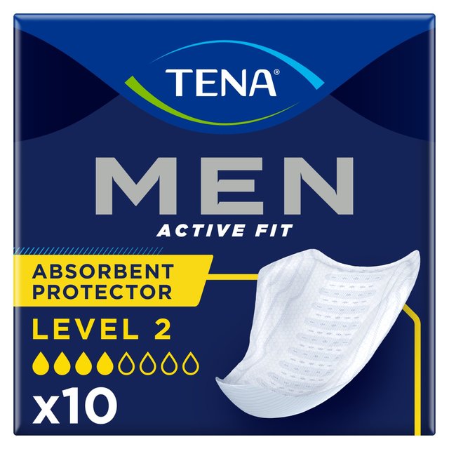 TENA Men Level 2 Incontinence Absorbent Protector 10 per pack GOODS M&S