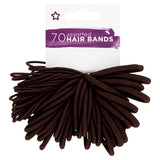 Superdrug Hair Bands Assorted Brown x70 GOODS Superdrug