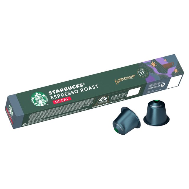 Starbucks by Nespresso Decaf Espresso Roast Coffee Pods 10 per pack GOODS M&S
