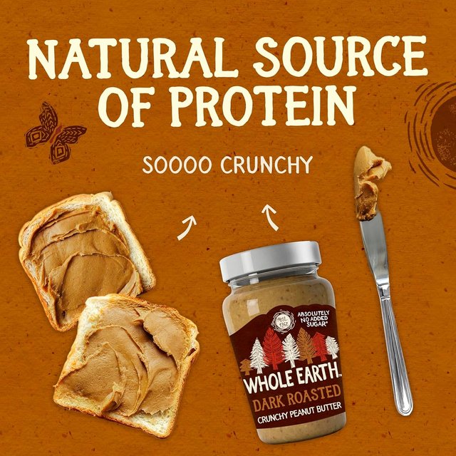 Whole Earth Dark Roasted Peanut Butter 340g GOODS M&S