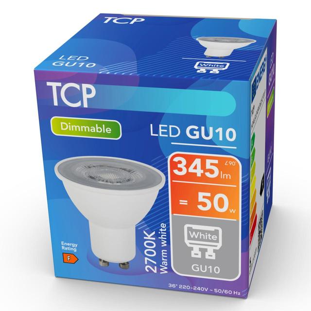 TCP Dimmable Spotlight Glass GU10 50W Light Bulb GOODS M&S