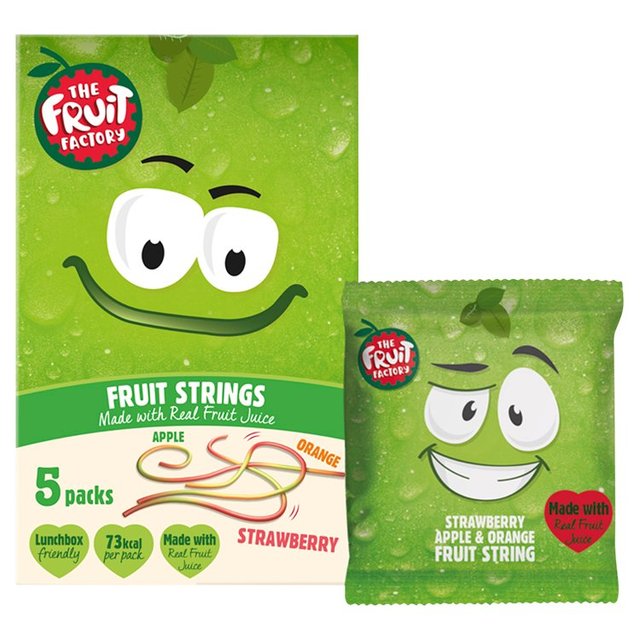 The Fruit Factory Strawberry Apple & Orange Fruit Strings   100g GOODS M&S