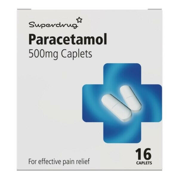 Superdrug Paracetamol 500mg Caplets X 16 GOODS Superdrug