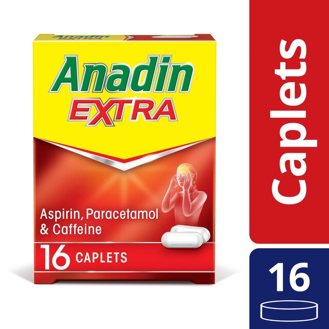 Anadin Extra Aspirin & Paracetamol Fast Acting Pain Killer Caplets   16 per pack - McGrocer