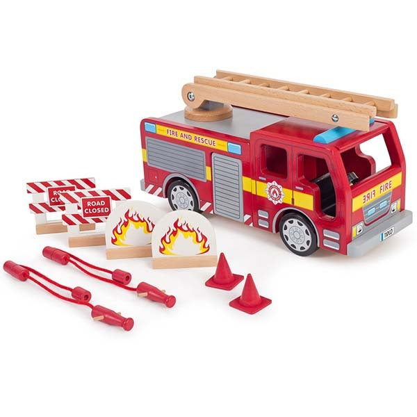 Tidlo Wooden Fire Engine Toy GOODS Superdrug