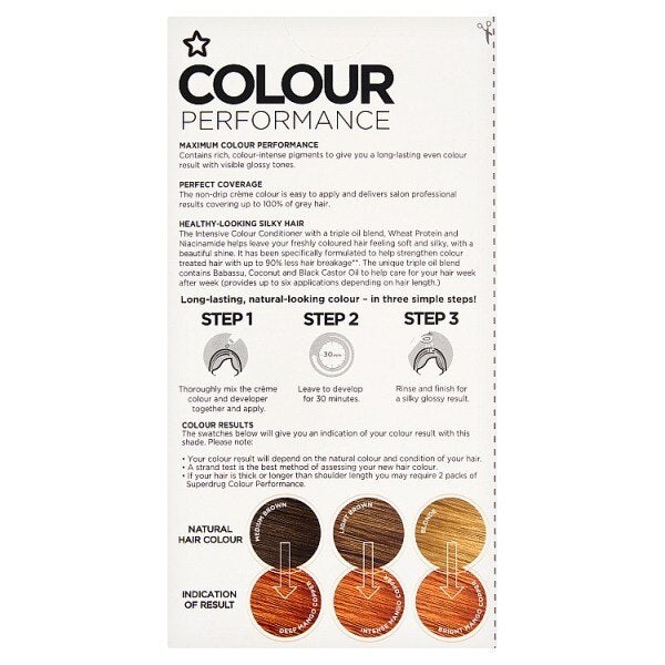 Superdrug Colour Performance 7.4 Copper Burst GOODS Superdrug