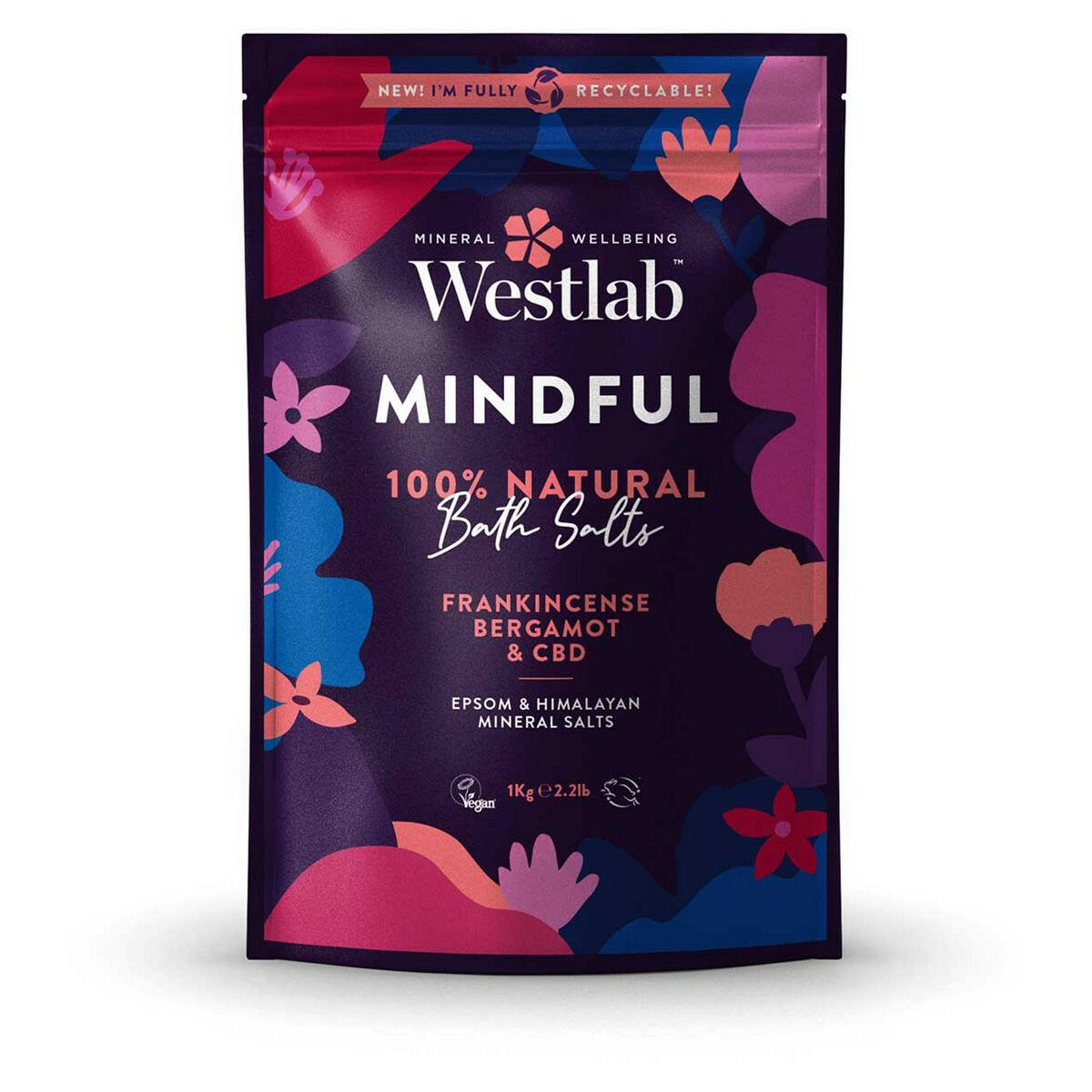 Westlab Mindful Epsom Bath Salts with CBD Oil 1kg Sleep & Relaxation Boots