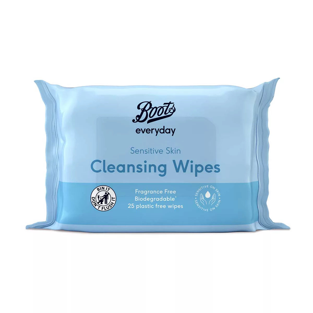 Boots Biodegradable Fragrance Free Cleansing Wipes 25s - McGrocer