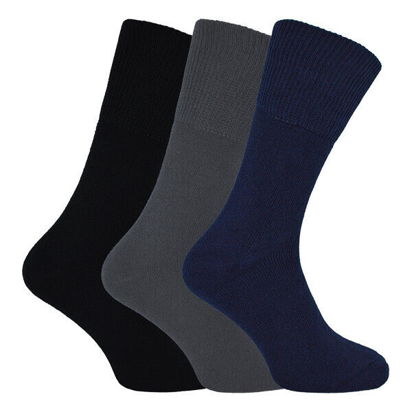 THMO Mens Thick Warm Bamboo Thermal Socks 12-14 UK GOODS Superdrug Black Navy Grey