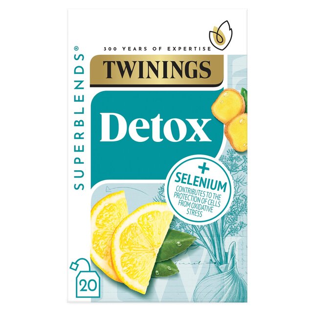 Twinings Superblends Detox with Lemon Ginger & Fennel 20 per pack - McGrocer