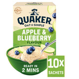 Quaker Oat So Simple Apple Blueberry Porridge 10 Pack