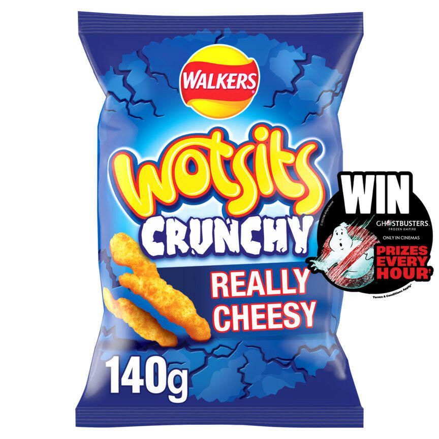Walkers Wotsits Crunchy Really Cheesy Sharing Snacks Crisps 140g GOODS ASDA