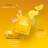 Pukka Organic Lemon GingerManuka Honey Tea x20 Compostable Herbal TeaBags