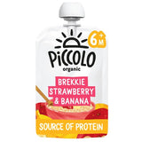 Piccolo Brekkie Strawberry Banana Organic Baby Food Pouch 6mths