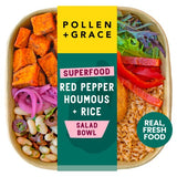 Pollen Grace Superfood Red Pepper Houmous Rice Salad Bowl