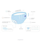 Bambio Mio Reusable Swim Nappy 2- 3 Years Xtra Large Pineapple