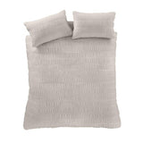 Catherine Lansfield Seersucker King Duvet Set Natural