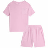 MS Plain Waffle Shortie 3-4 Years Bright Pink