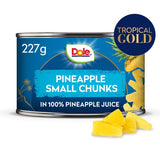 Dole Pineapple small chunks in juice cans