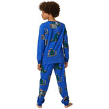 MS Fleece Tokyo PJ 8-9 Years Blue