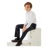 MS Boys Slim Leg School Trousers 10-11 Years Navy