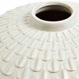 M&S Medium Scalloped Textured Vase, White