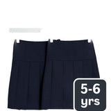 M&S 2Pk Pleated Skirt, 5-6 Years, Navy