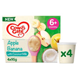 Cow Gate Apple Banana with Coconut Milk Baby Food Pot 6 Months